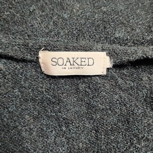 Soaked in Luxury long black wool cardigan - please read carefully - Picture 4 of 10